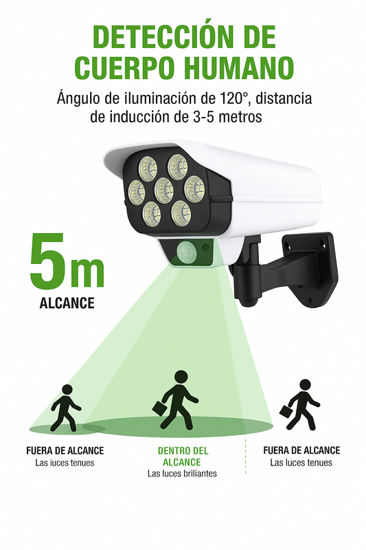 Foco Solar Exterior con Sensor de Movimiento y Diseño de Cámara | IP65 ImpermeableTendencias_hogar_cocina_electronica