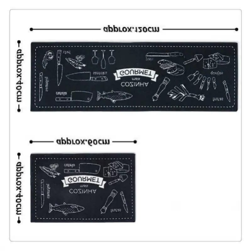Set Alfombra de Cocina – 2 Piezas Antideslizantes | Diseño Gourmet Elegante
