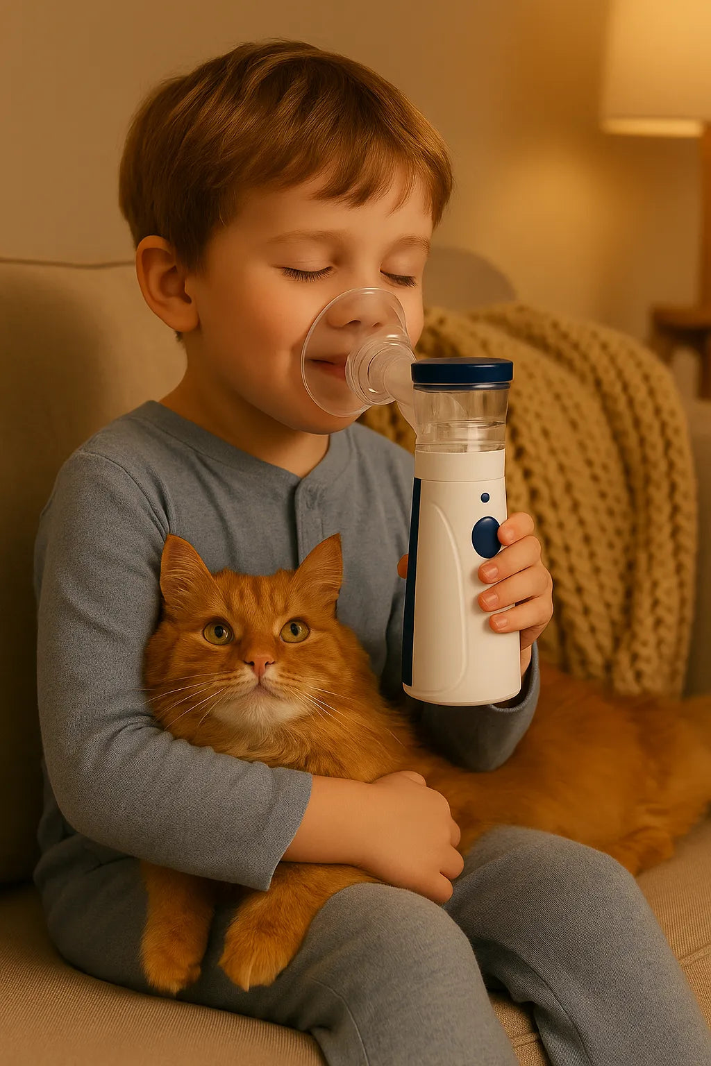 Nebulizador Portátil – Inhalador Médico Compacto y Silencioso para Asma y Alergias