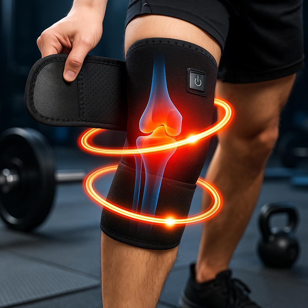Rodillera Térmica Eléctrica para Dolor de Rodilla – Calefacción USB y Soporte Ajustable