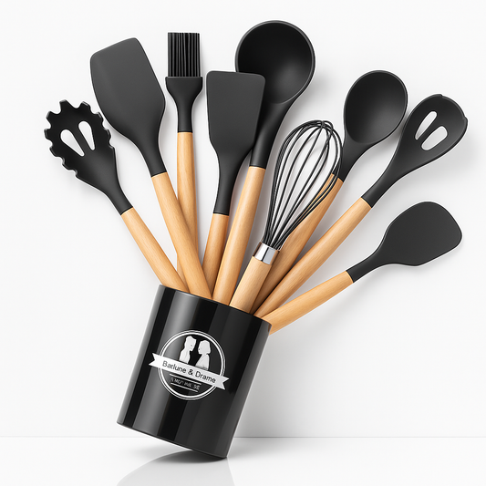 Set 12 utensilios de silicona cocina colores
